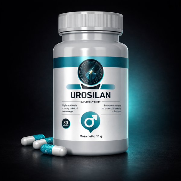 Urosilan — opakowanie suplementu diety z kapsułkami, 30 sztuk